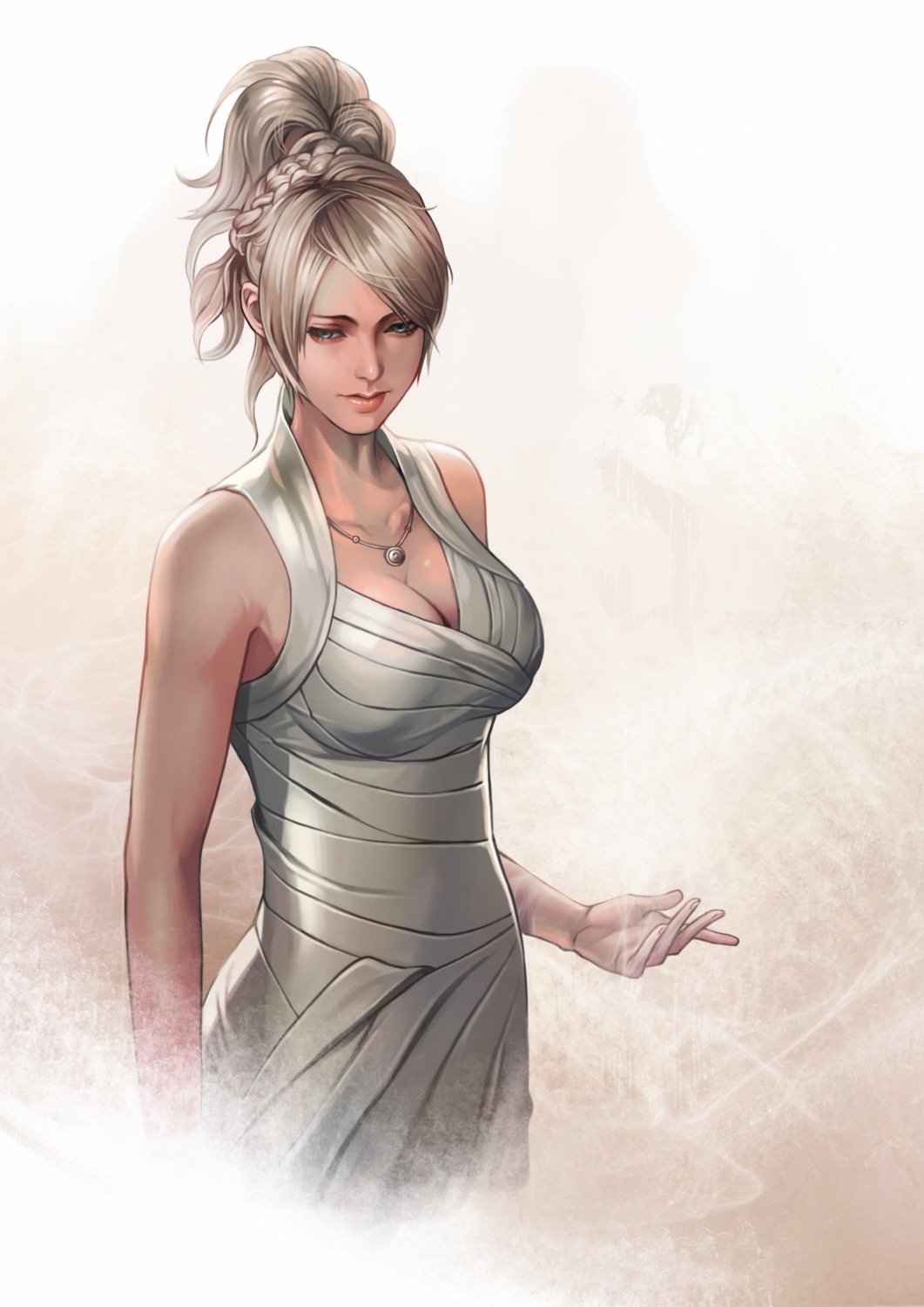 cleavage, dantewontdie, dress, final_fantasy_xv, lunafreya_nox_fleuret