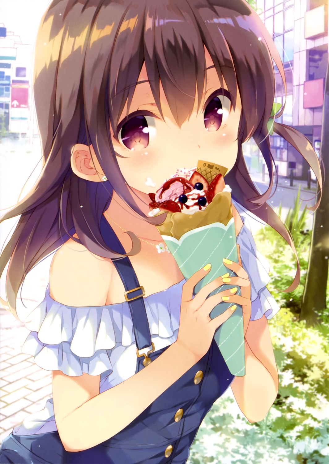 cream, gi(a)rlish_number, karasuma_chitose_(giarlish_number), ohara_tometa, overalls, qp:flapper