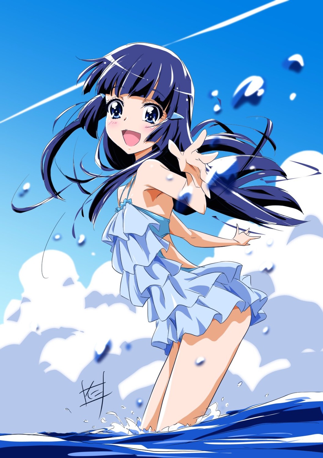 aoki_reika, nii_manabu, precure, smile_precure!, swimsuits, wet