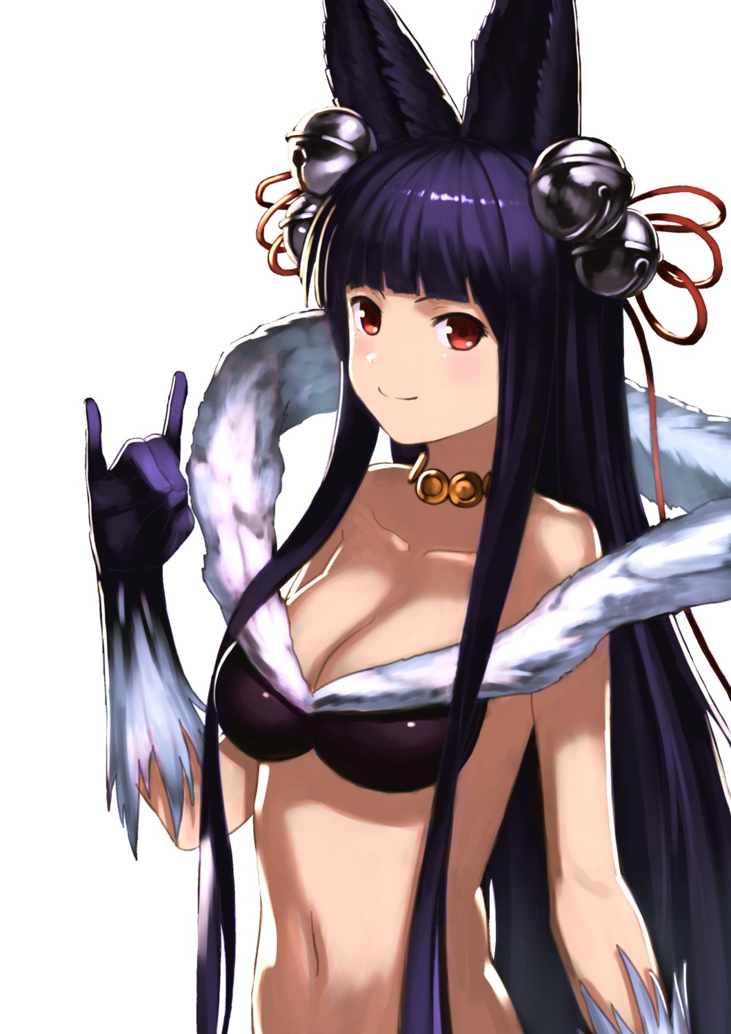 animal_ears, cleavage, granblue_fantasy, wasabi60, yuel_(granblue_fantasy)