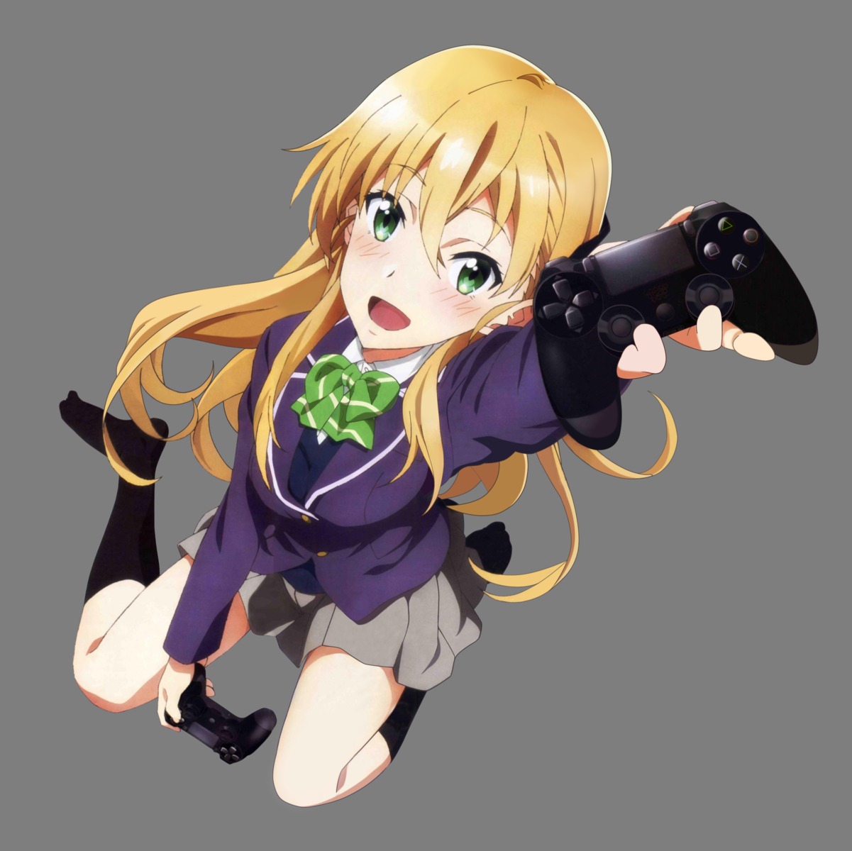 gamers!, jpeg_artifacts, satou_tenshou, seifuku, tendou_karen, transparent_png