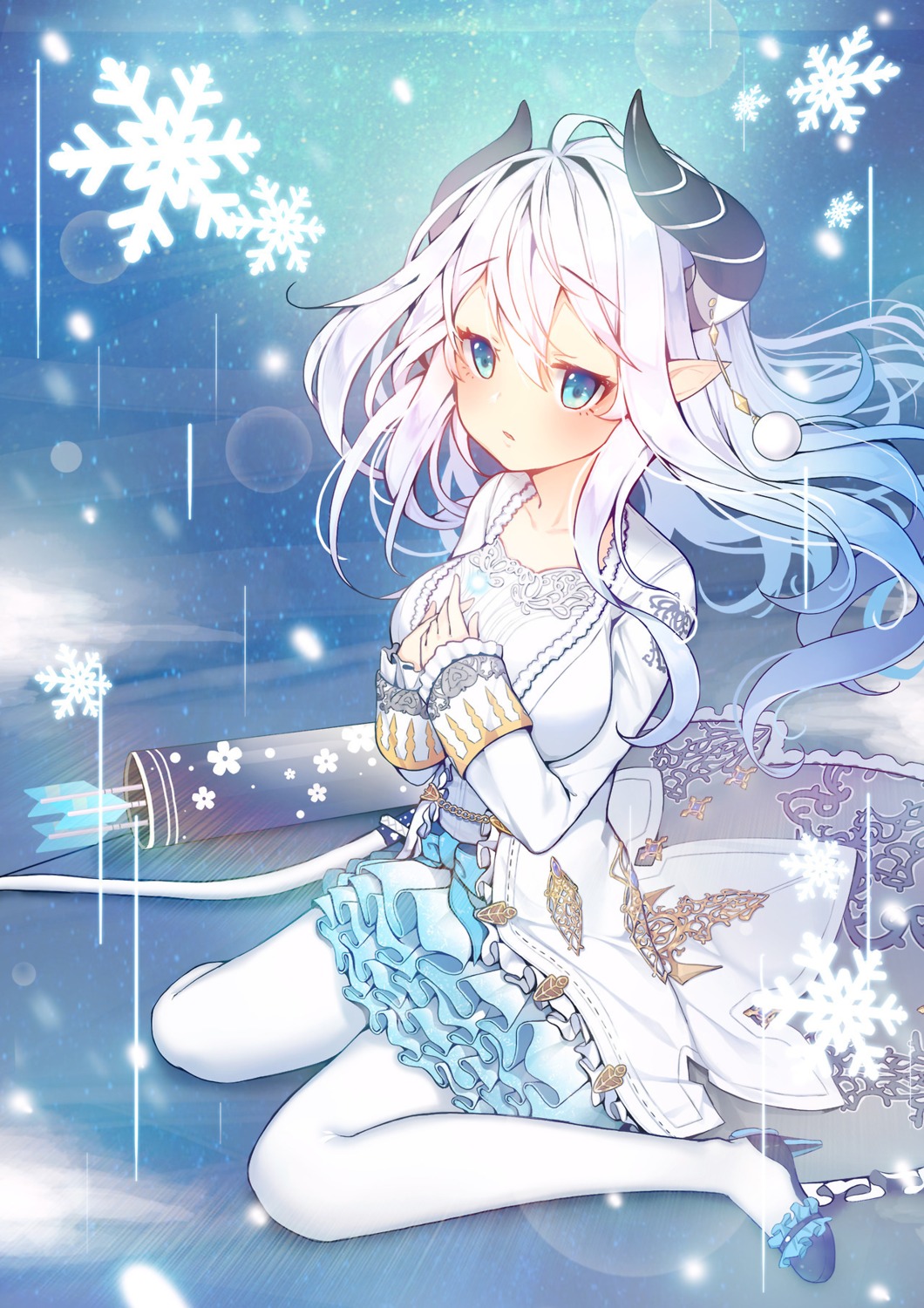 heels, horns, pantyhose, pointy_ears, tp_(kido_94), weapon