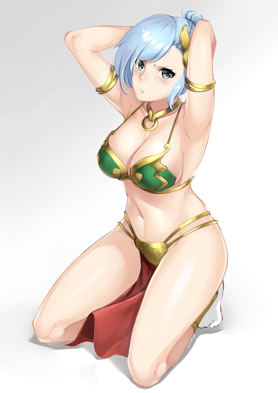 bikini_armor, cleavage, cosplay, lulu-chan92, rwby, star_wars, winter_schnee
