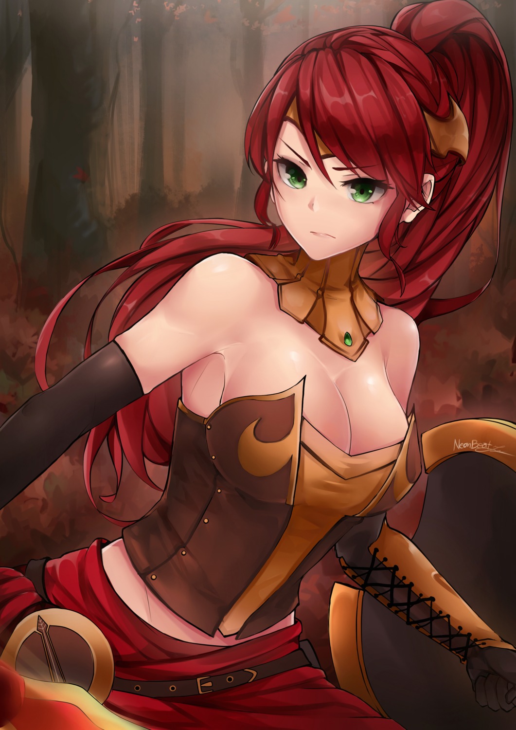 cleavage, neonbeat, pyrrha_nikos, rwby