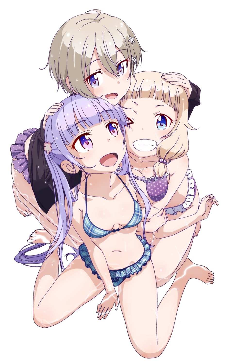 bikini, cleavage, hoshikawa_hotaru, makicha, new_game!, sakura_nene, suzukaze_aoba, swimsuits