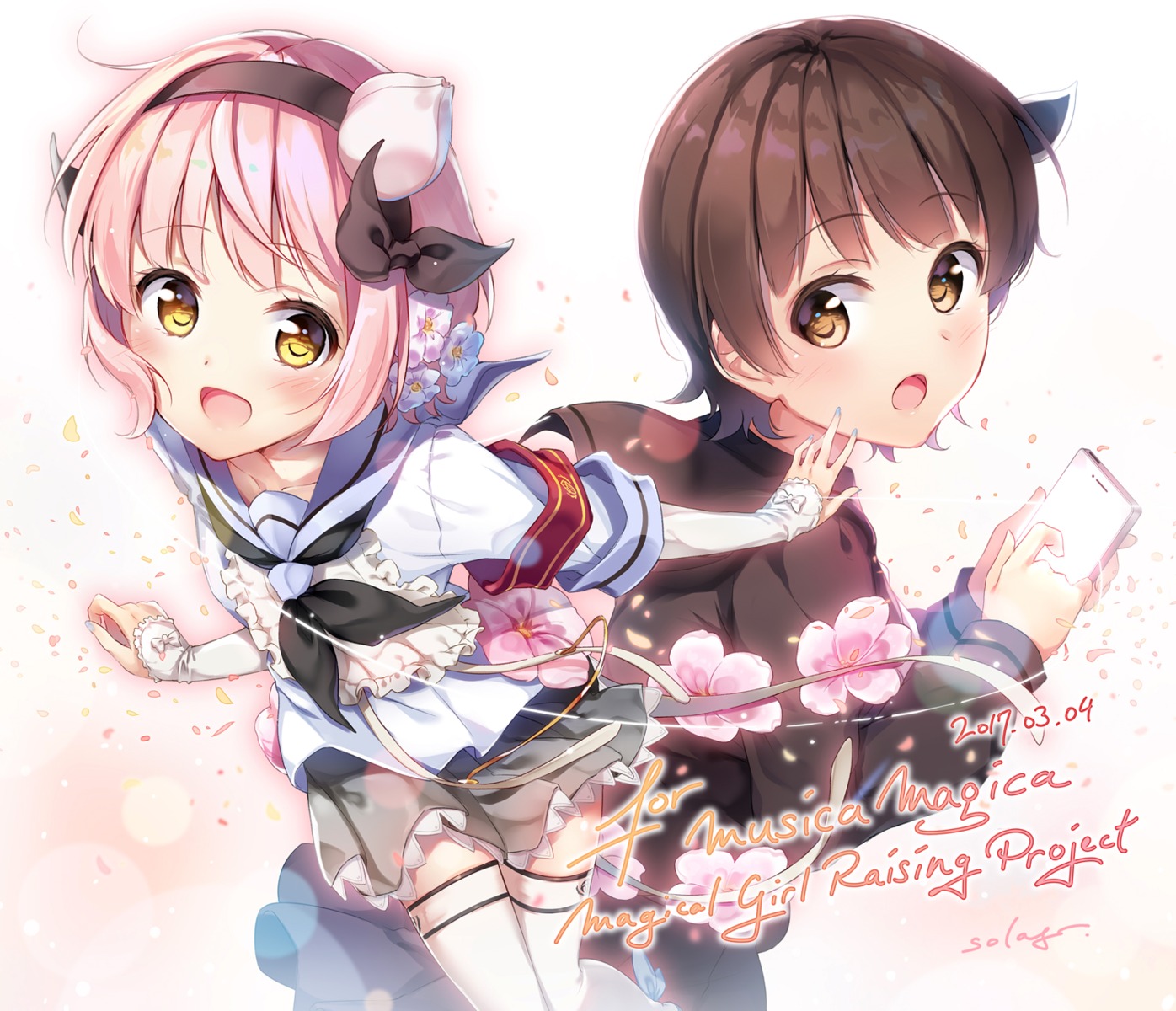 himekawa_koyuki, mahou_shoujo_ikusei_keikaku, nijihashi_sora, seifuku, thighhighs