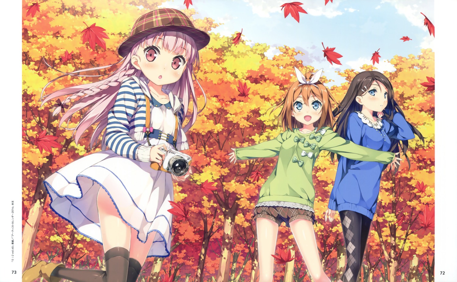 kantoku, miyaguchi_hiromi, miyaguchi_kanna, miyaguchi_kei, skirt_lift, thighhighs