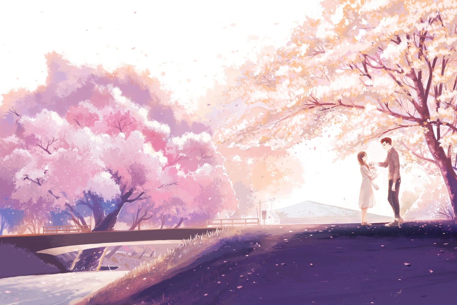 dress, hanasei, landscape, neko