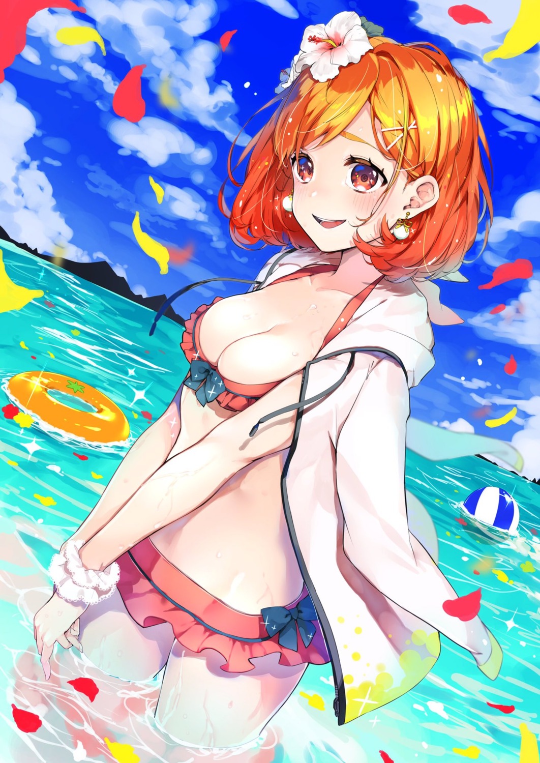 bikini, cleavage, mayuri_kaichou, swimsuits, wet