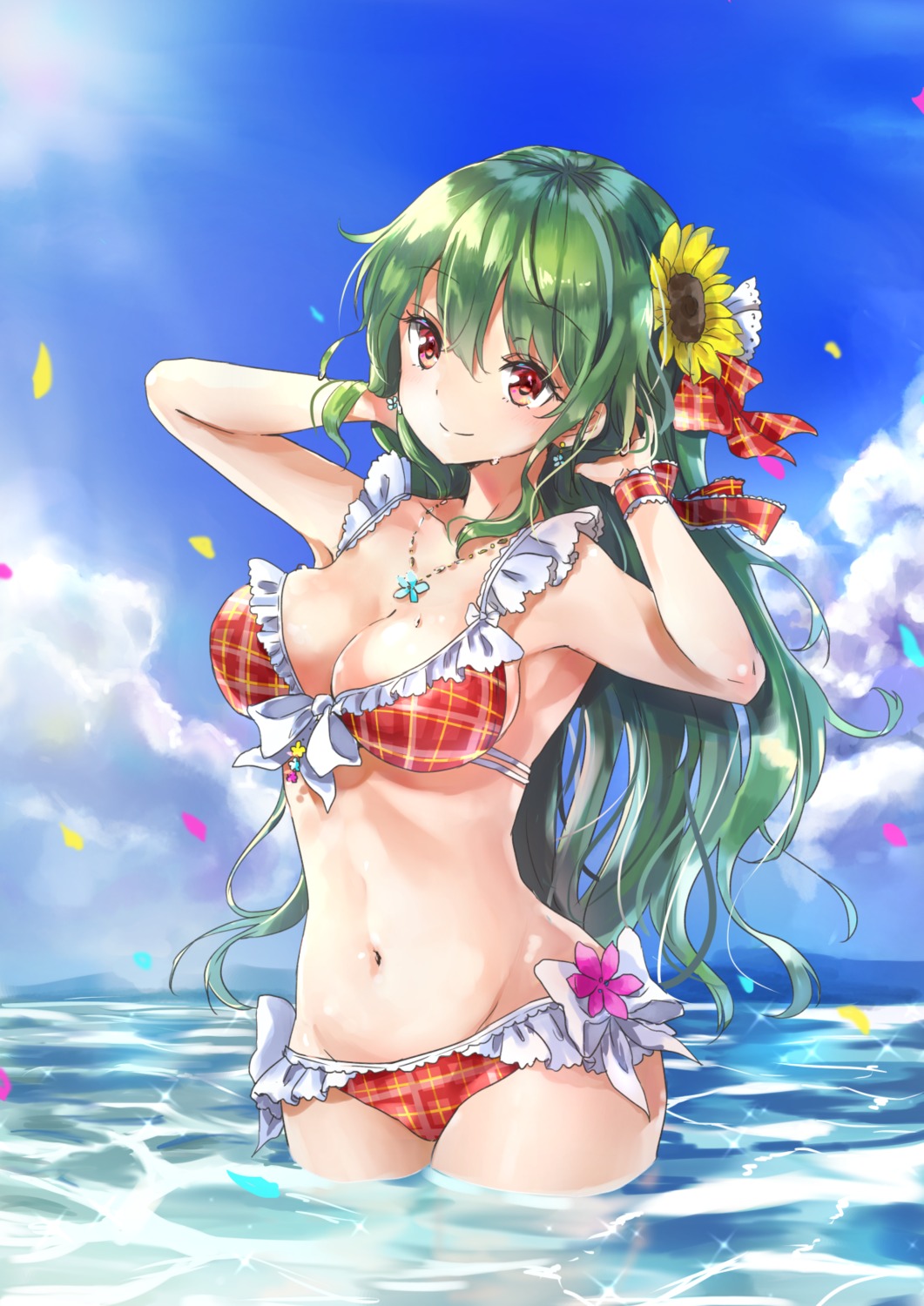 bikini, cleavage, kazami_yuuka, shironeko_yuuki, swimsuits, touhou, wet