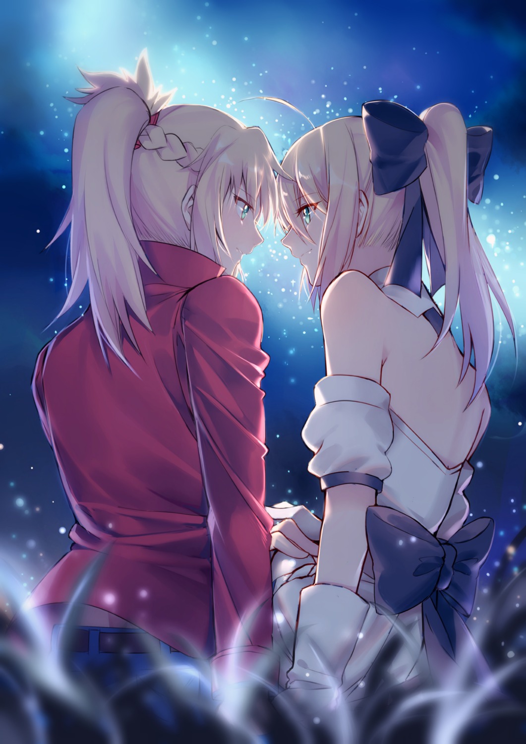 artoria_pendragon_(fate), dress, fate/apocrypha, fate/grand_order, fate/stay_night, mordred_(fate), yorukun