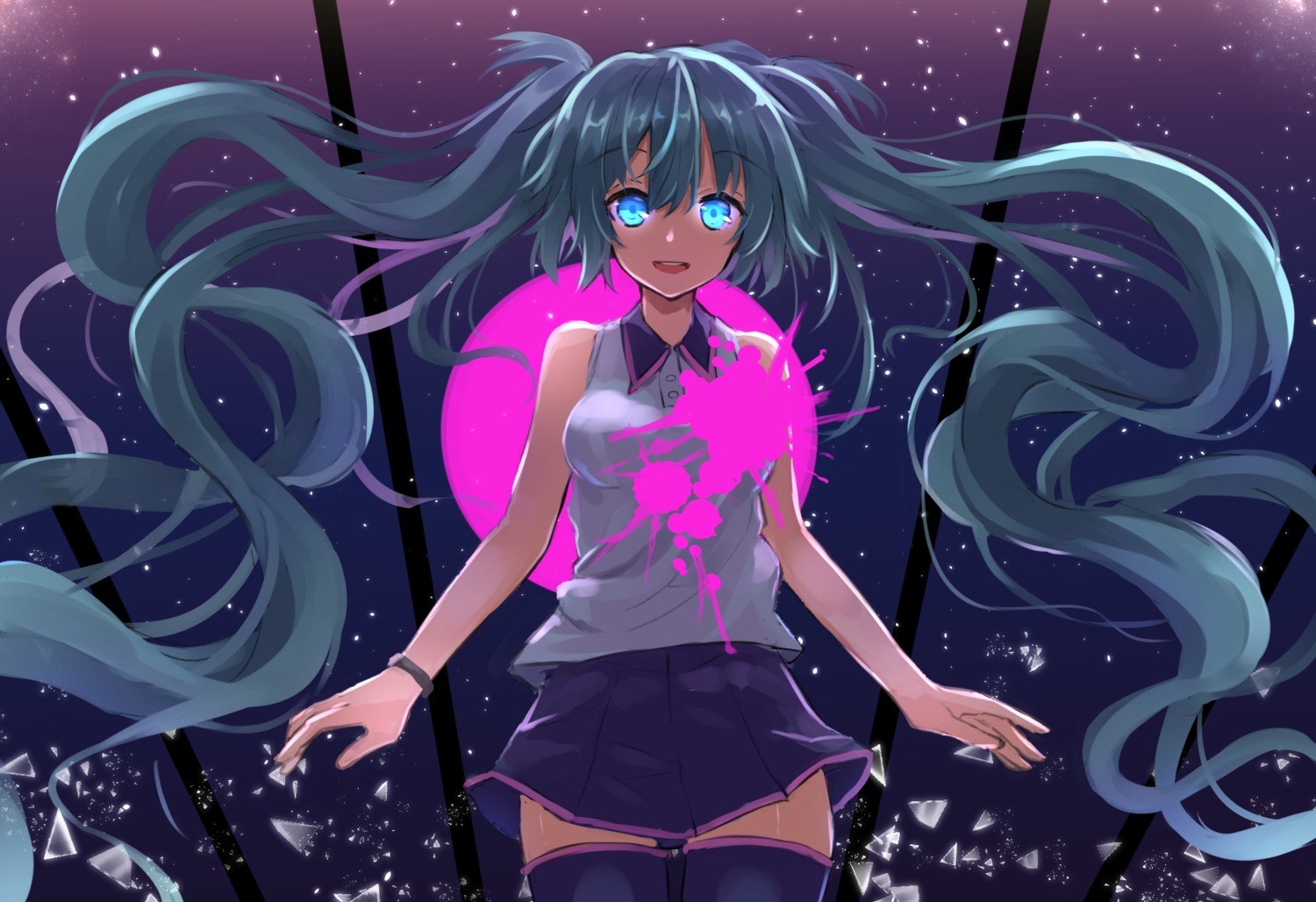 hatsune_miku, hopepe, thighhighs, vocaloid