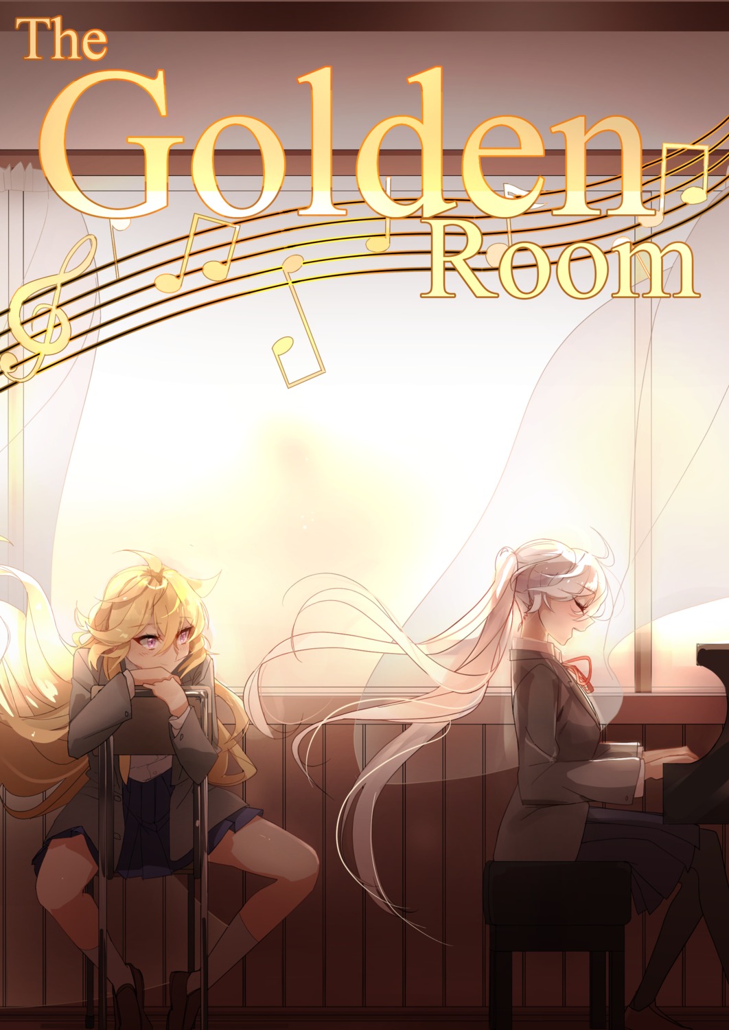 azure-zer0, pantyhose, rwby, seifuku, weiss_schnee, yang_xiao_long
