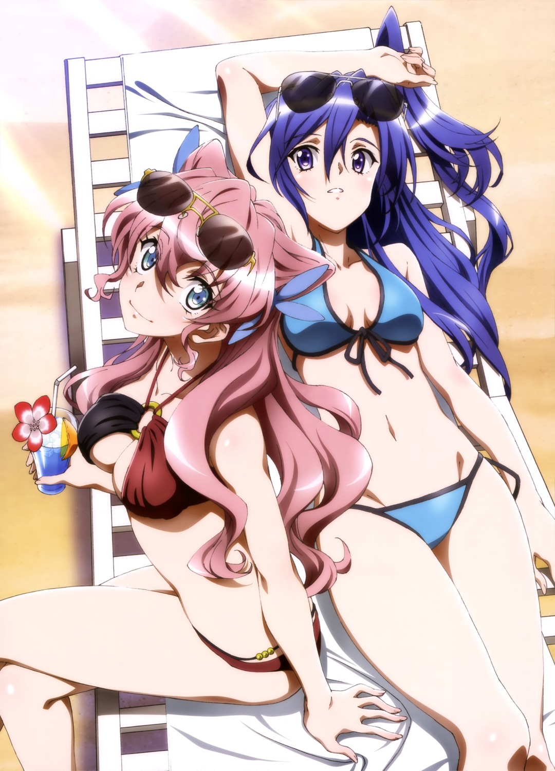 bikini, cleavage, kazanari_tsubasa, maria_cadenzavuna_eve, megane, senki_zesshou_symphogear, senki_zesshou_symphogear_axz, seresu_(artist)
