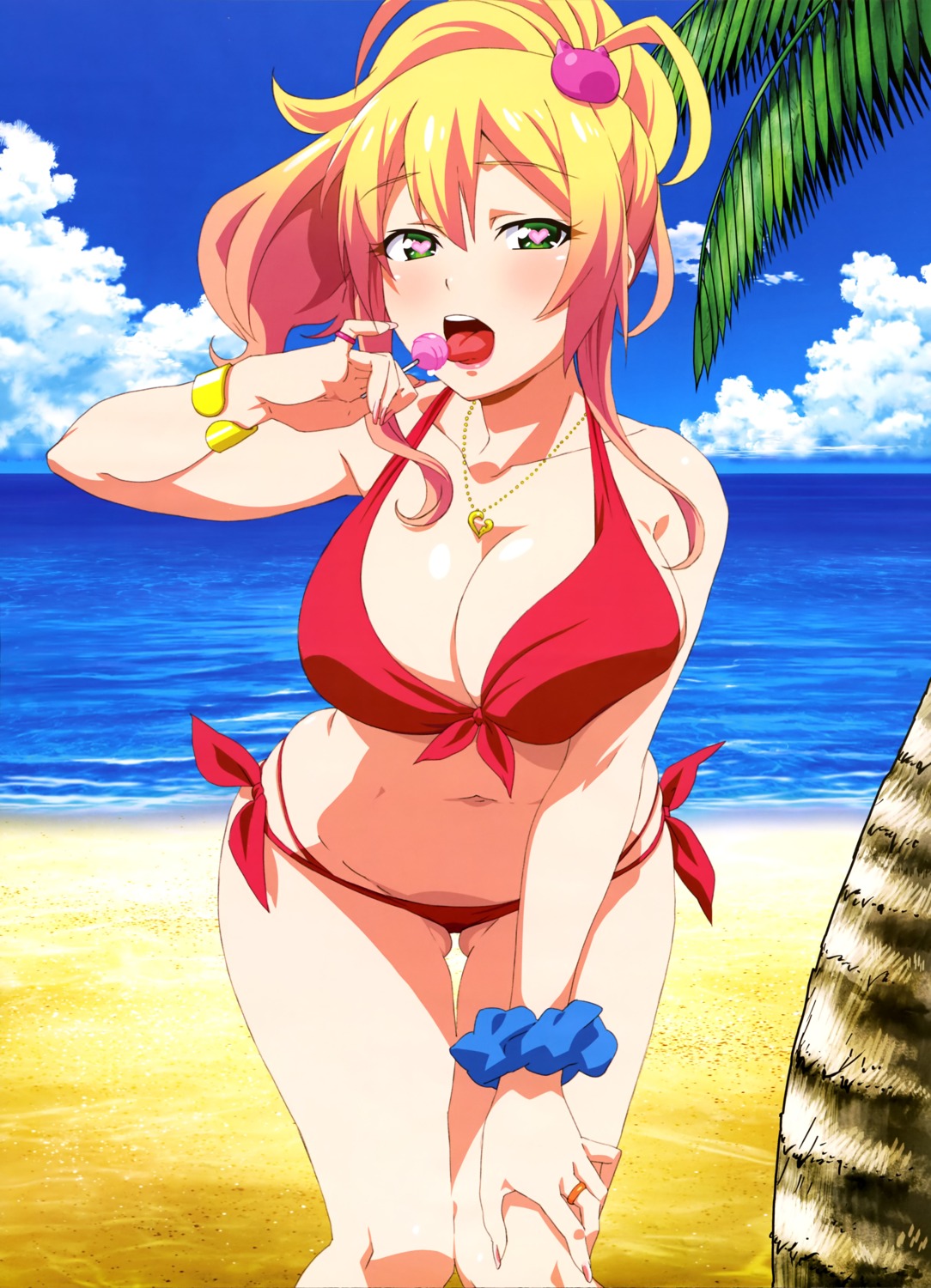 bikini, breast_hold, cleavage, hajimete_no_gal, swimsuits, yame_yukana