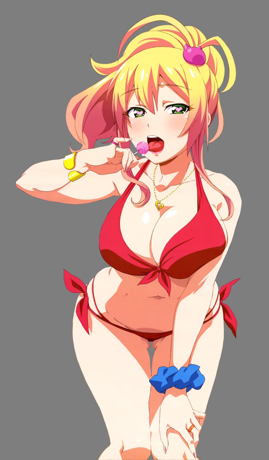 bikini, breast_hold, cleavage, hajimete_no_gal, swimsuits, transparent_png, yame_yukana