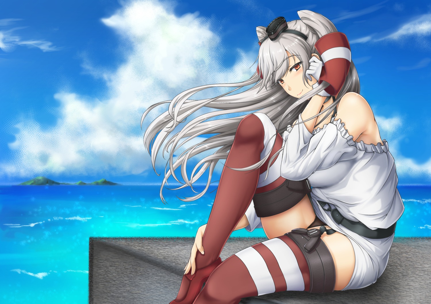 amatsukaze_(kancolle), bol_(liliymimi), kantai_collection, pantsu, stockings, thighhighs