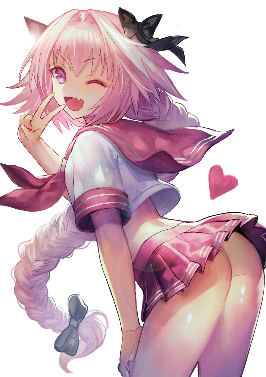 ass, astolfo_(fate), fate/apocrypha, fate/grand_order, fate/stay_night, nopan, seifuku, terai_(teraimorimori)