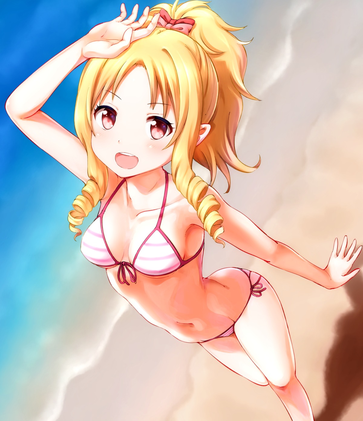 bikini, cleavage, eromanga-sensei, faubynet, pointy_ears, swimsuits, underboob, yamada_elf