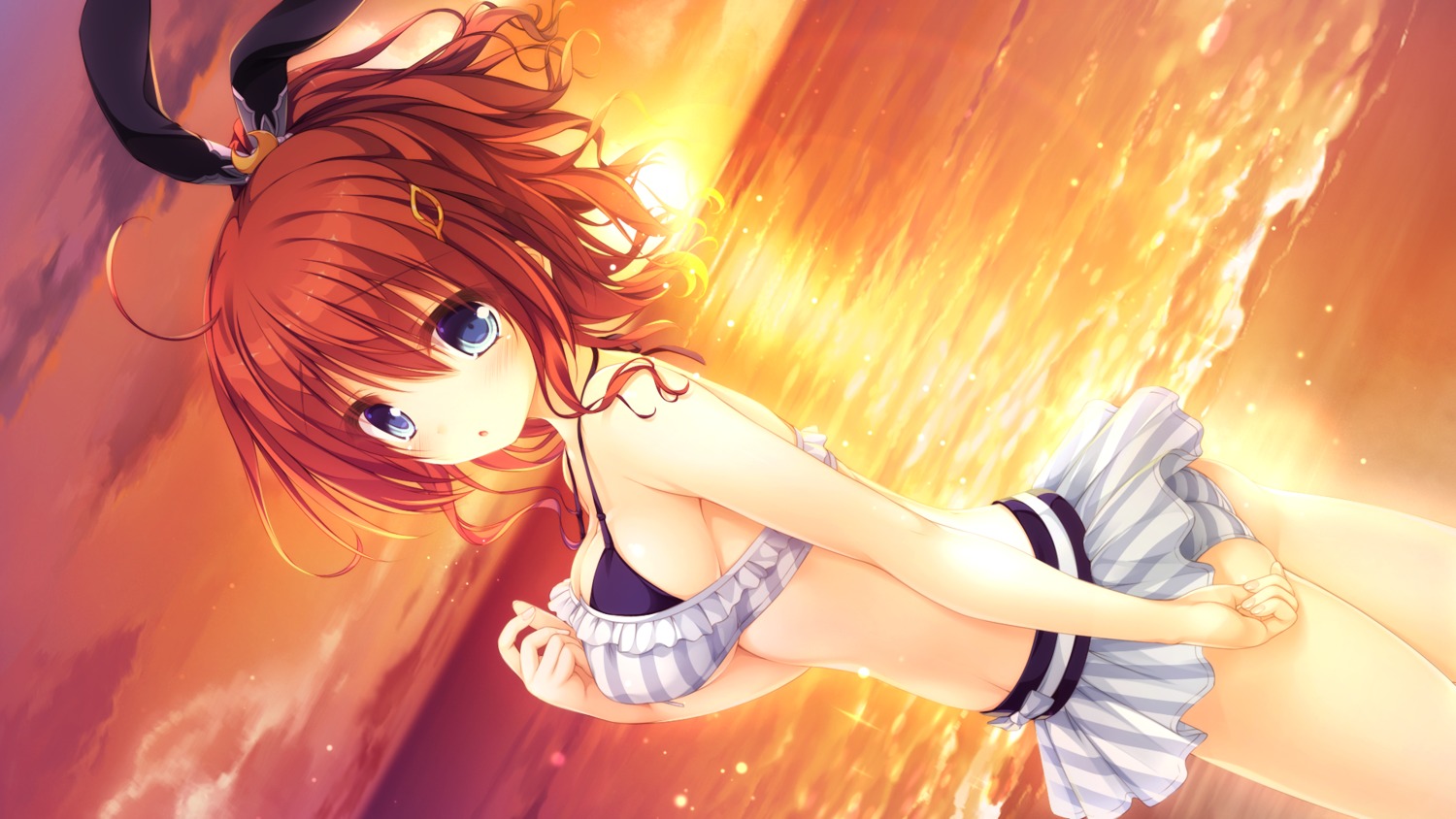 bikini, cleavage, game_cg, hatsujou_sprinkle, meidou_hazuki, mikagami_mamizu, swimsuits, whirlpool