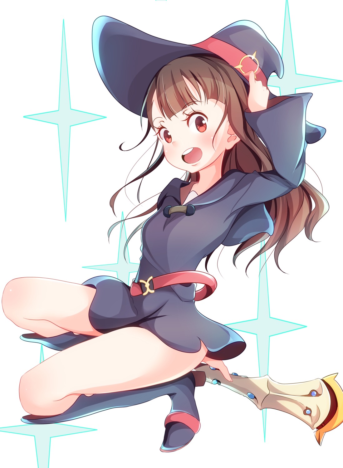10mk, atsuko_kagari, heels, little_witch_academia, weapon, witch