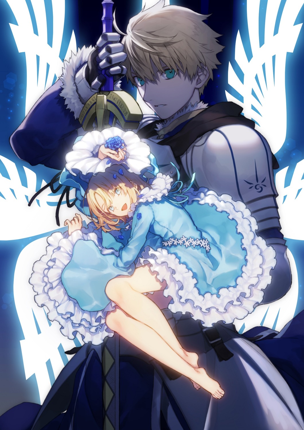armor, dress, fate/prototype, fate/prototype:_fragments_of_blue_and_silver, fate/stay_night, nakahara, saber_(fate/prototype), sajou_manaka