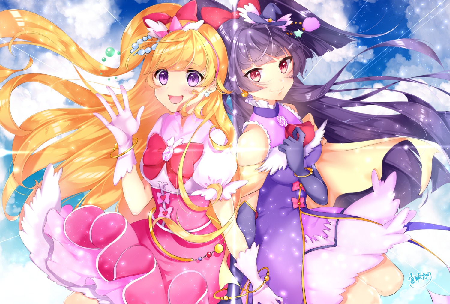 asahina_mirai, dress, izayoi_riko, mahoutsukai_precure!, precure, sakamiya_tsuto