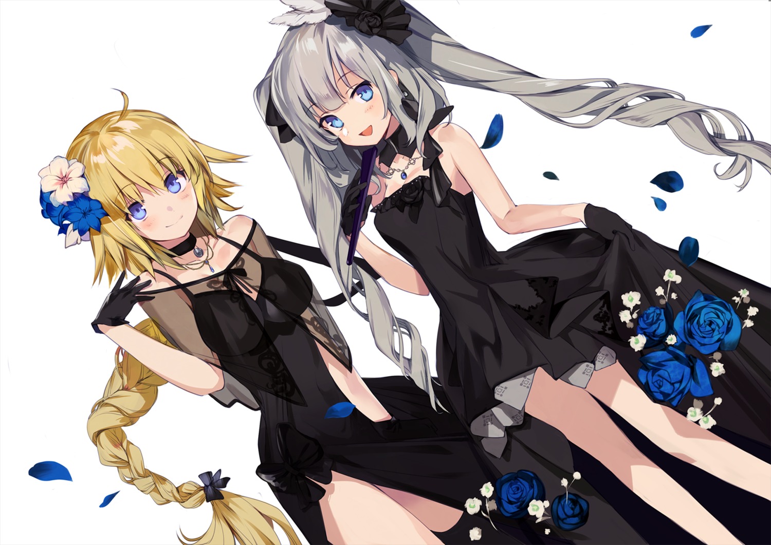 cleavage, dress, fate/grand_order, jeanne_d'arc, jeanne_d'arc_(fate), marie_antoinette_(fate), nove_(legge), see_through
