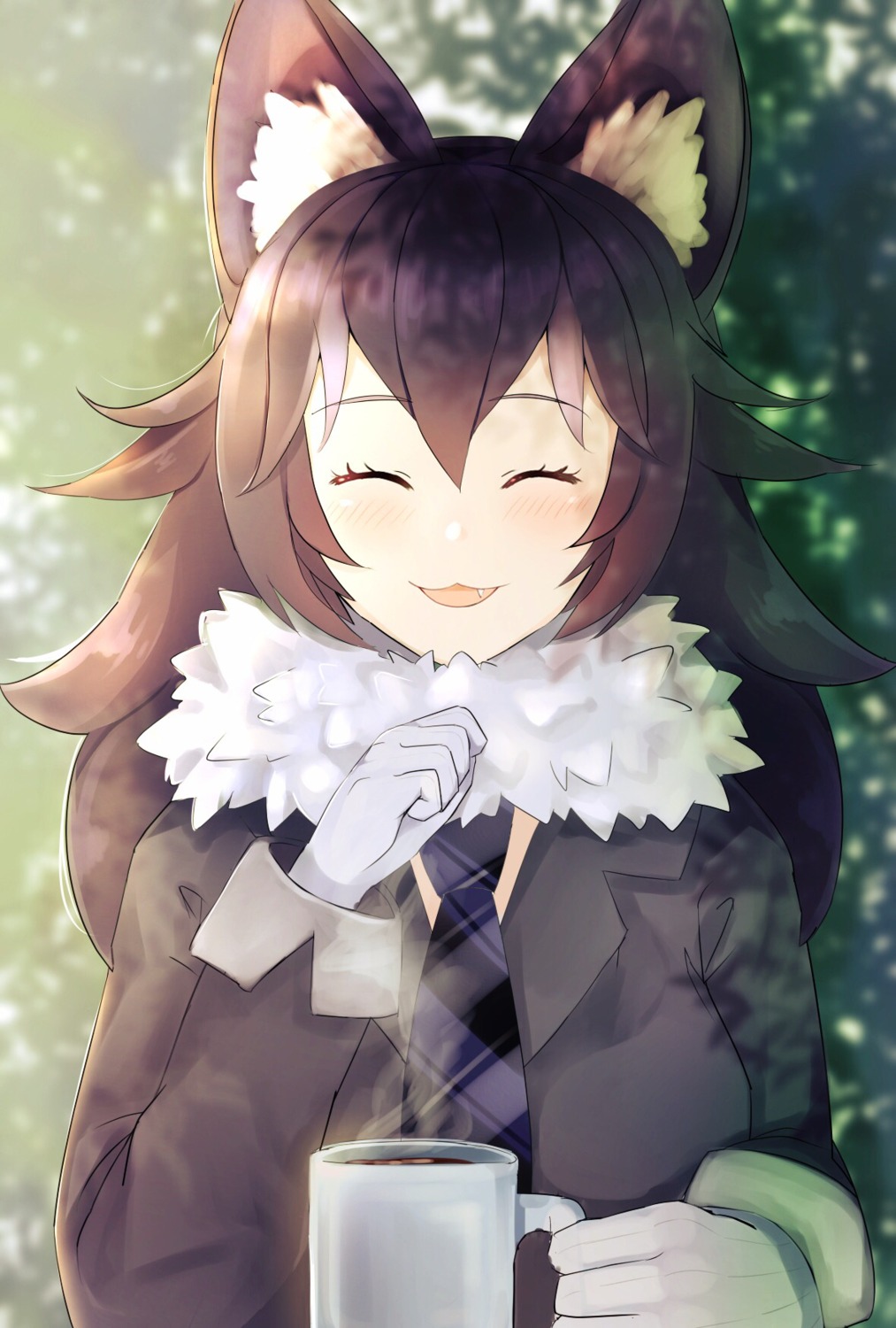 ancolatte_(onikuanco), animal_ears, grey_wolf, kemono_friends