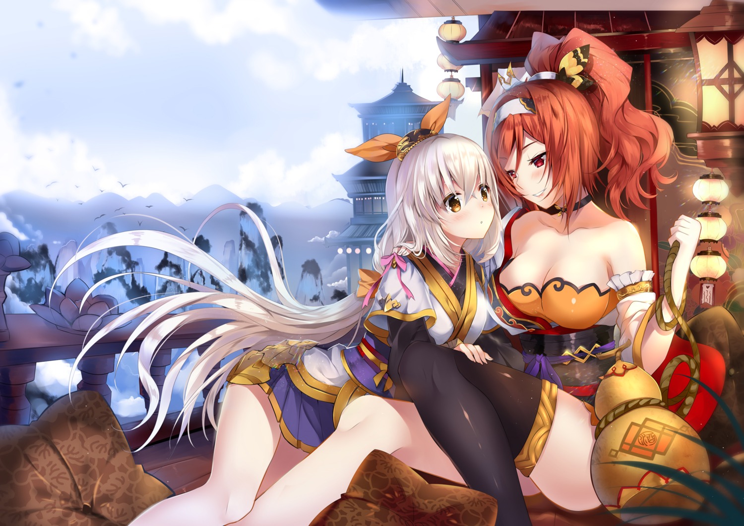 cleavage, sangai_senki, thighhighs, usagihime