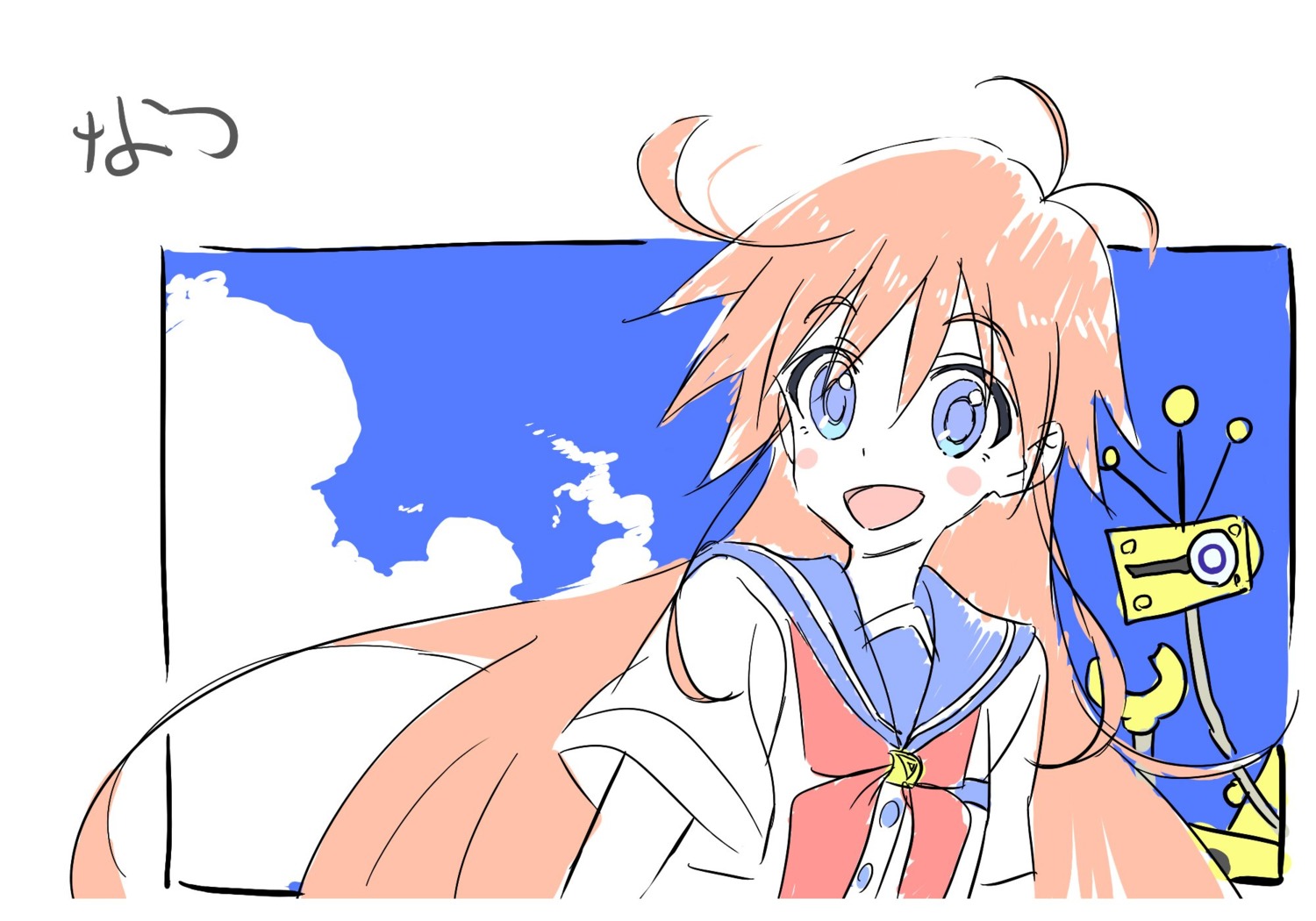 flip_flappers, kojima_takashi, papika, seifuku