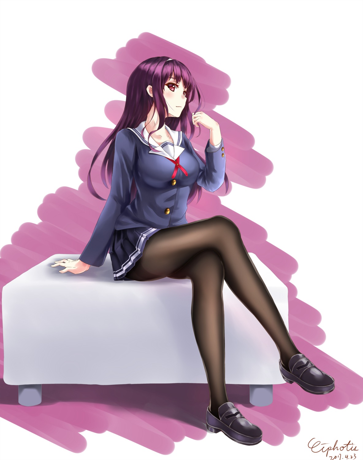 ciphotis, kasumigaoka_utaha, pantyhose, saenai_heroine_no_sodatekata, seifuku
