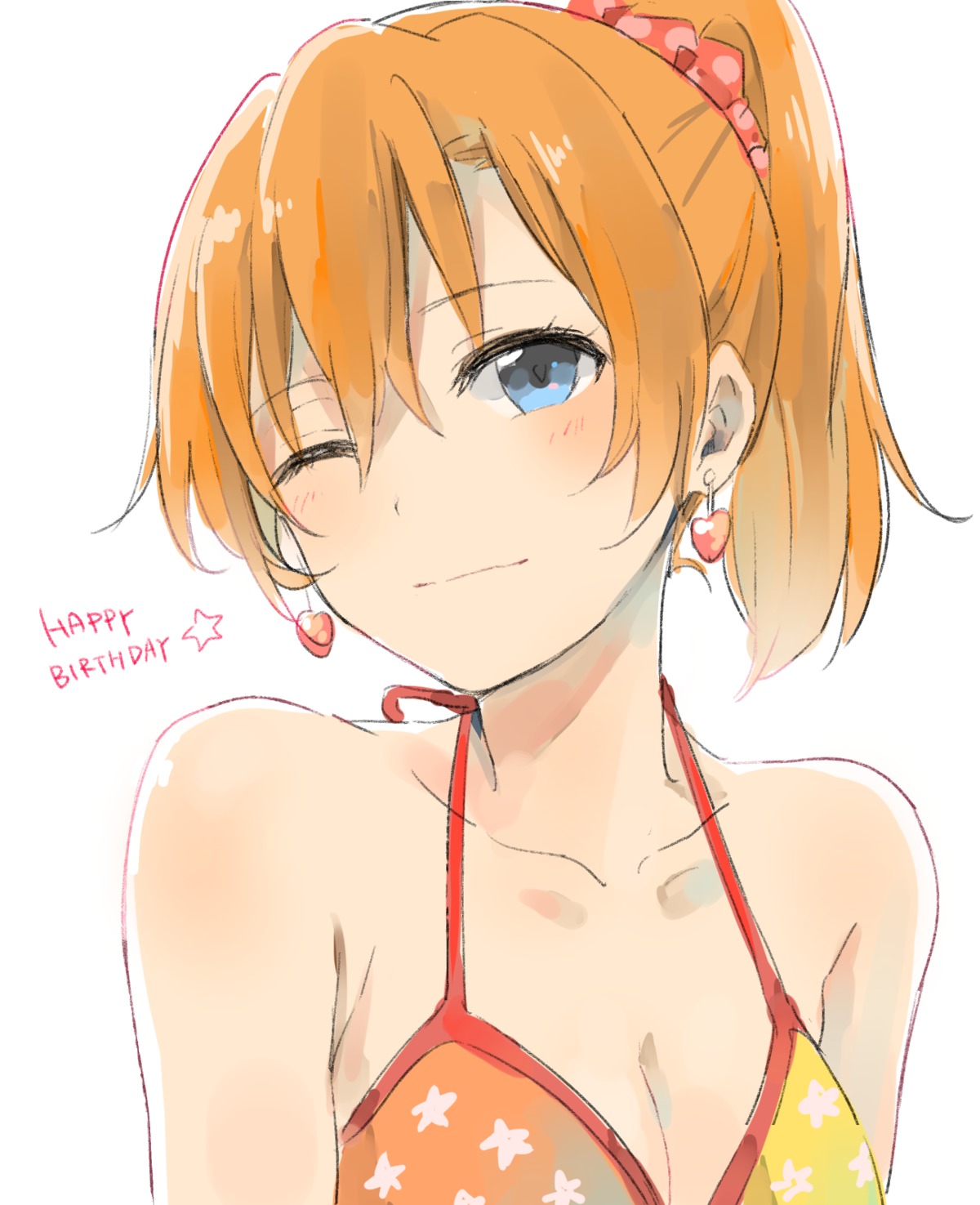 bikini_top, cleavage, kousaka_honoka, love_live!, love_live!_(series), musshu, swimsuits