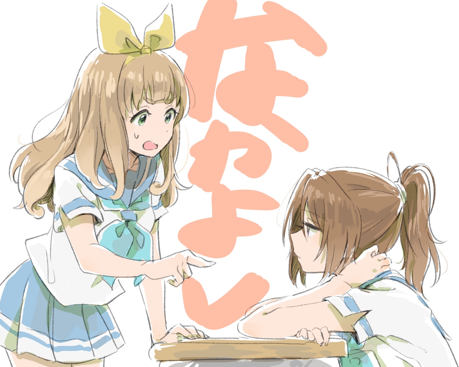 hibike!_euphonium, musshu, nakagawa_natsuki, seifuku, yoshikawa_yuuko