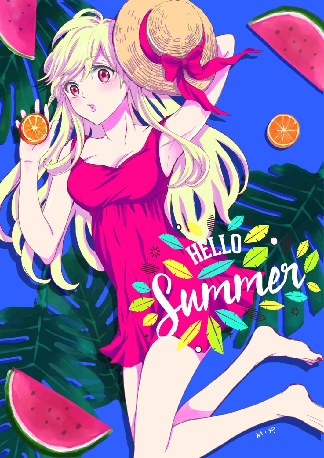 cleavage, dress, shiraishi_urara, summer_dress, yamada-kun_to_7-nin_no_majo, yoshikawa_miki