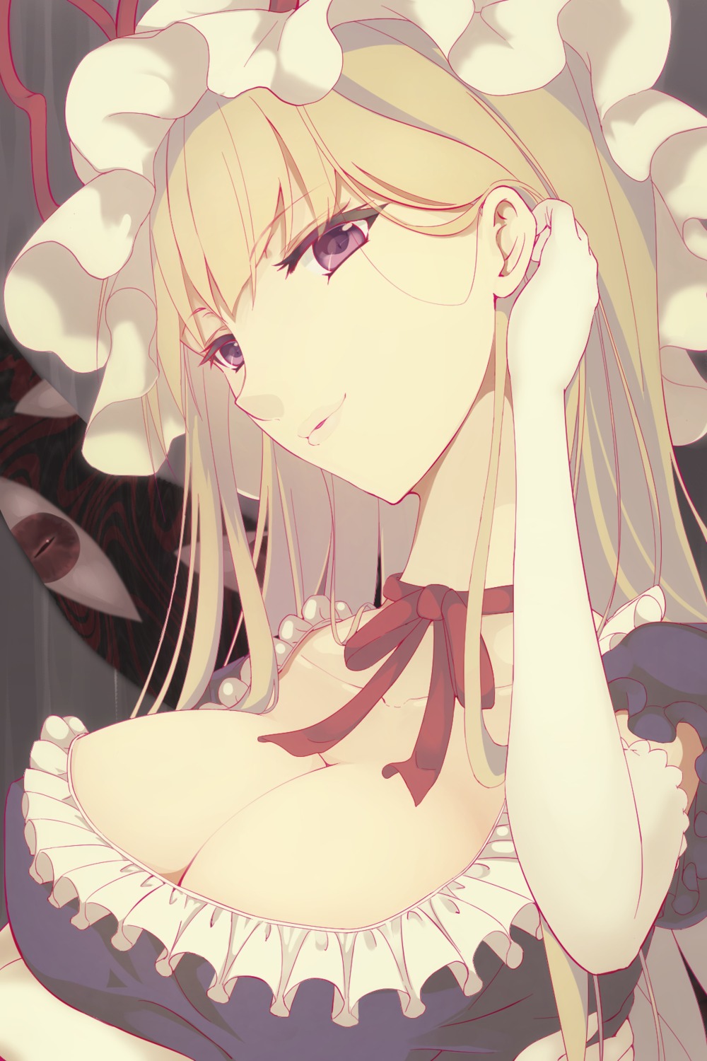 cleavage, jankudou, touhou, yakumo_yukari