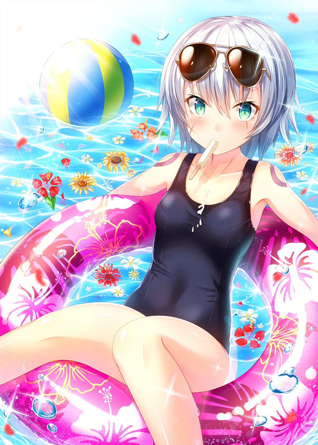 cream, fate/apocrypha, fate/grand_order, fate/stay_night, jack_the_ripper, megane, school_swimsuit, sunsuke