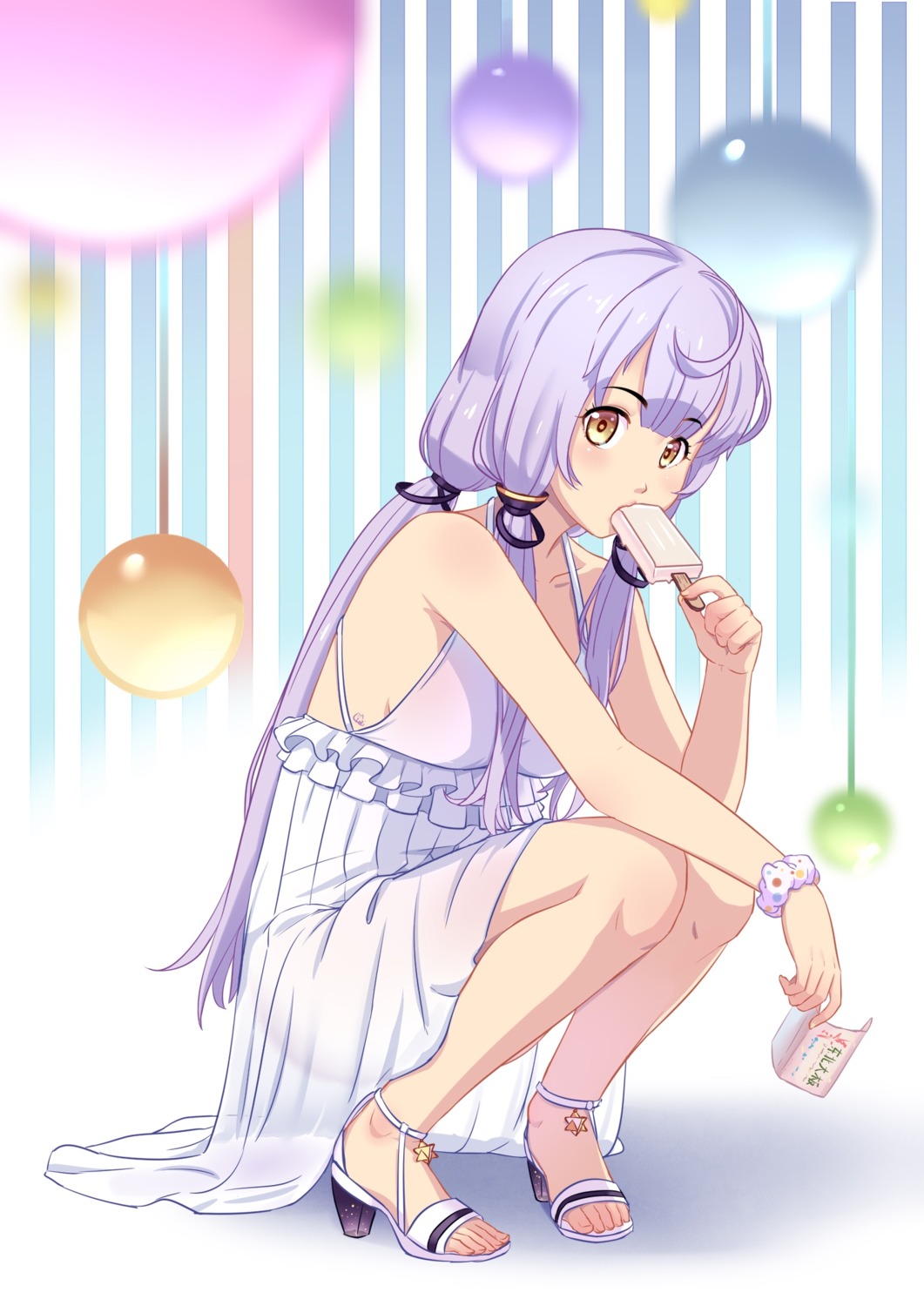 dongqing_zaozigao, dress, heels, see_through, stardust_(vocaloid), summer_dress, vocaloid