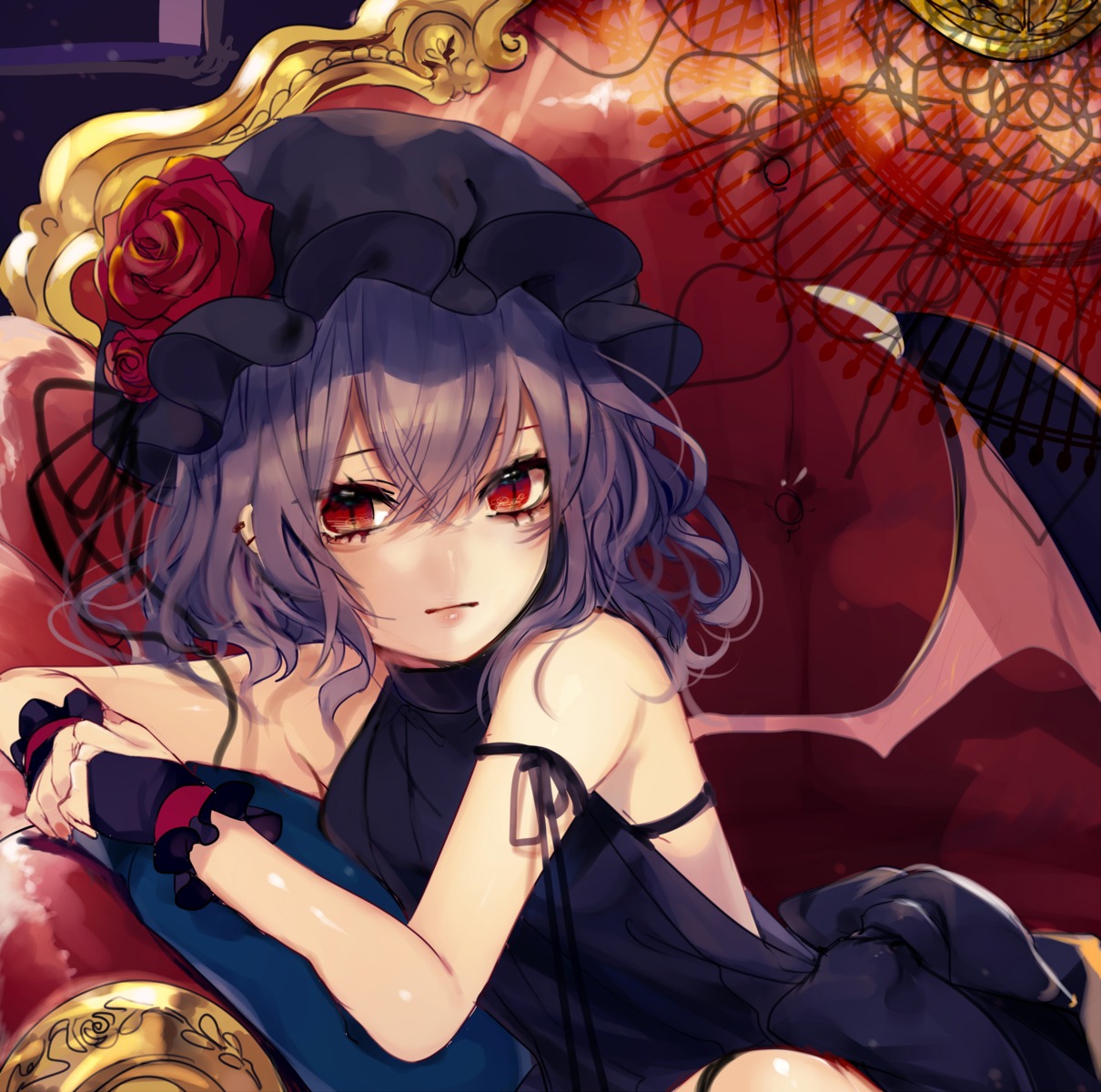 daimaou_ruaeru, dress, remilia_scarlet, touhou, wings