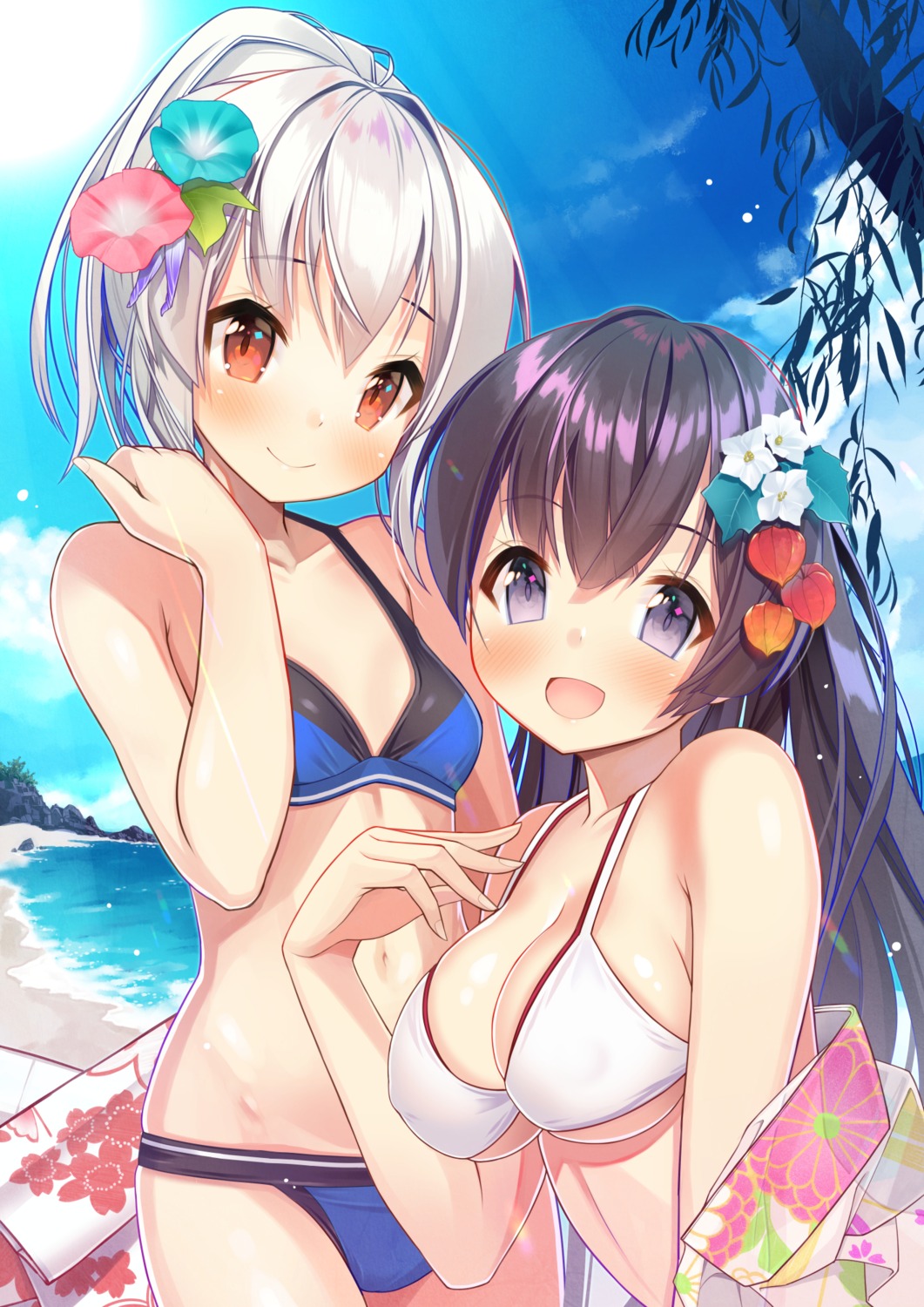 atori_(at-yui), bikini, cleavage, swimsuits, underboob