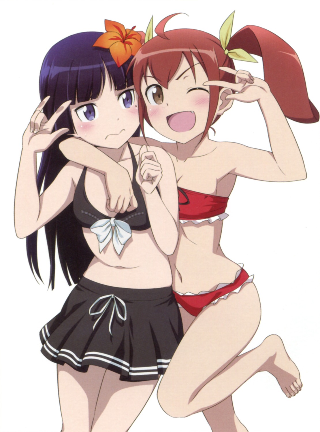 bikini, cleavage, gokou_ruri, gotou_nozomu, kurusu_kanako, ore_no_imouto_ga_konnani_kawaii_wake_ga_nai, swimsuits
