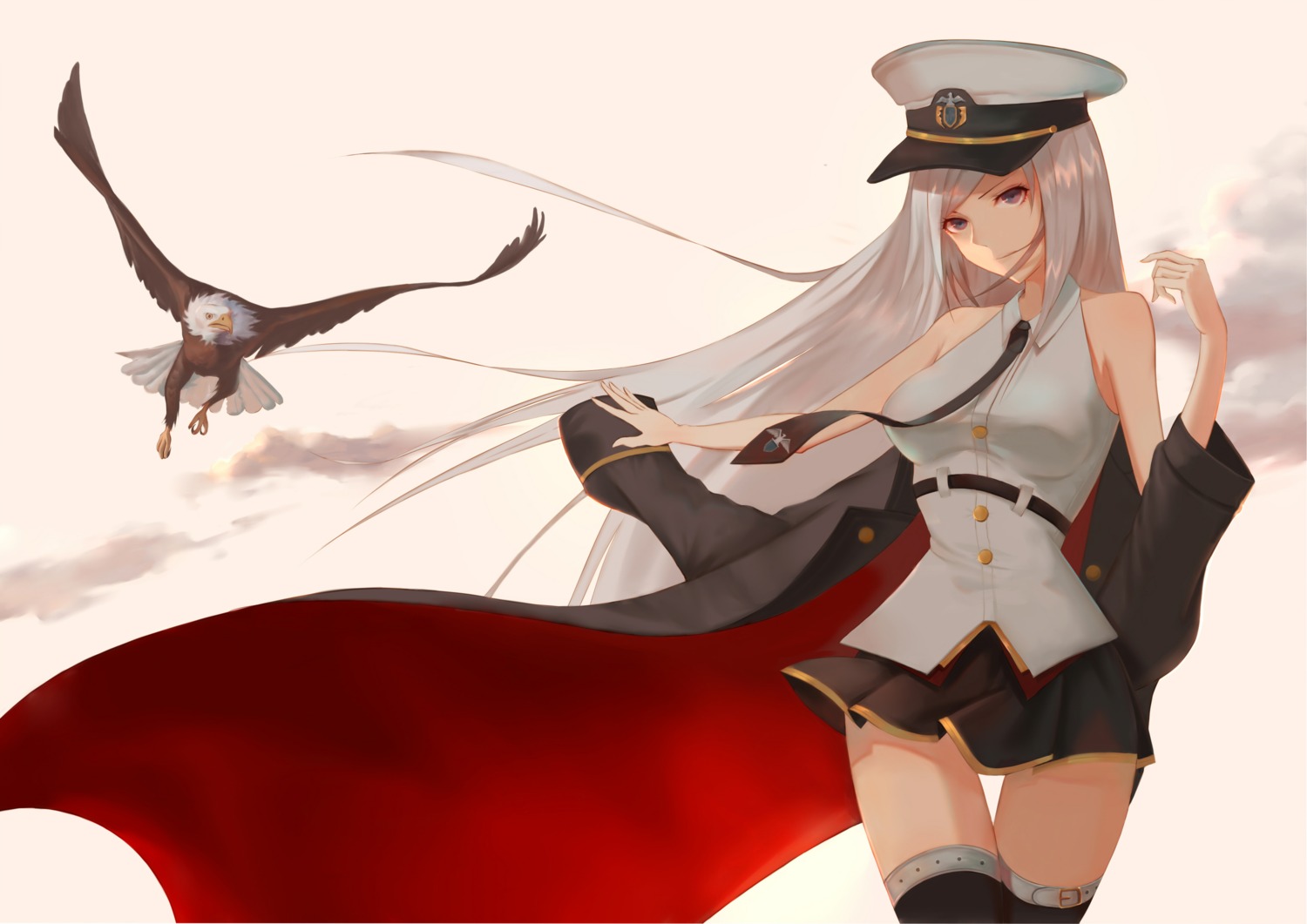 azur_lane, enterprise_(azur_lane), ocarino, thighhighs, uniform