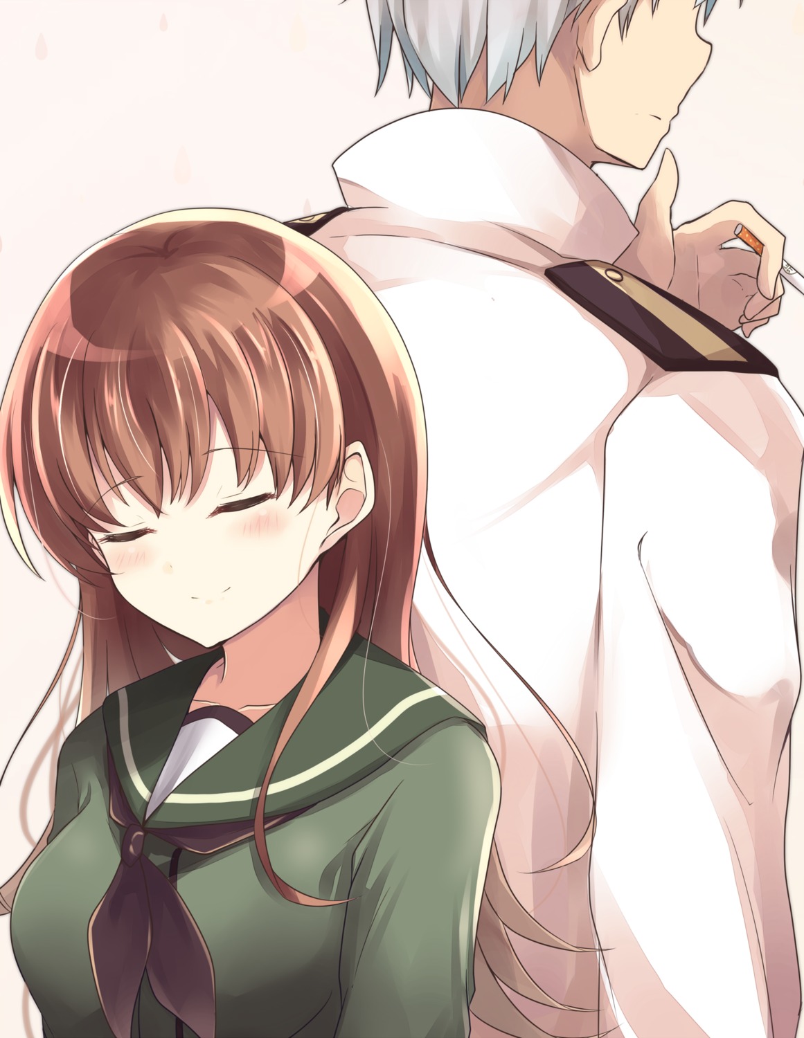 admiral_(kancolle), kantai_collection, ooi_(kancolle), seifuku, smoking, soramuko, uniform