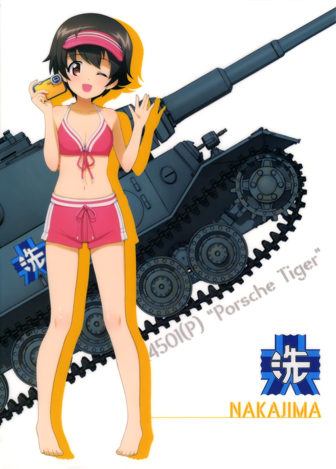 bikini, cleavage, girls_und_panzer, nakajima_satoko, swimsuits