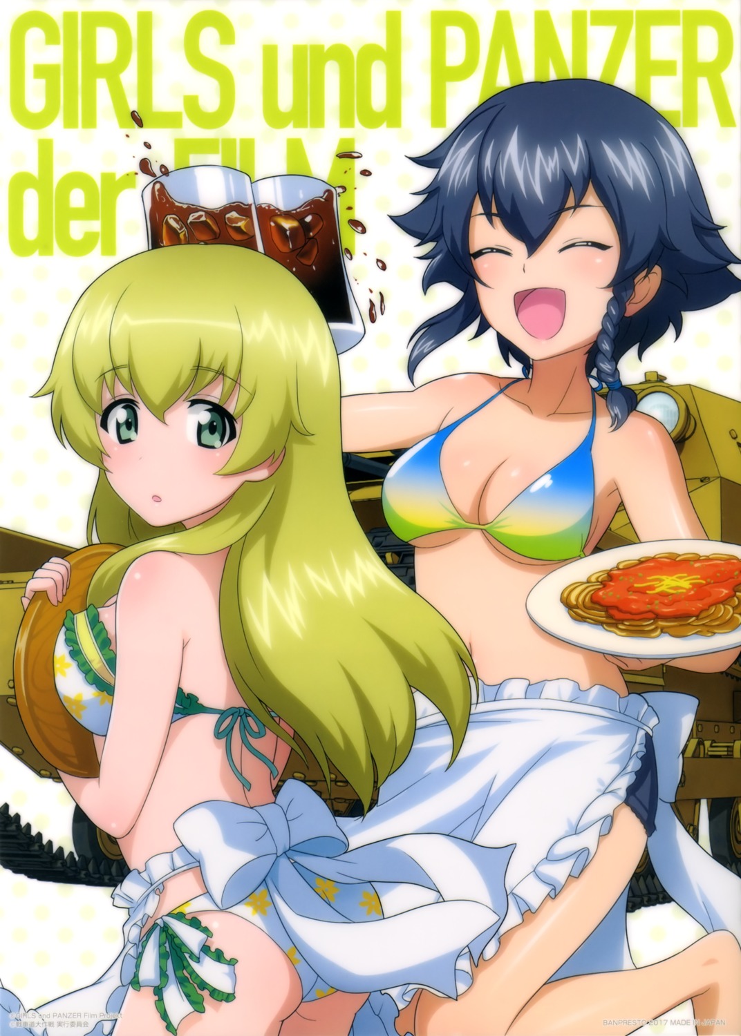 ass, bikini, carpaccio, cleavage, girls_und_panzer, pepperoni, swimsuits, underboob