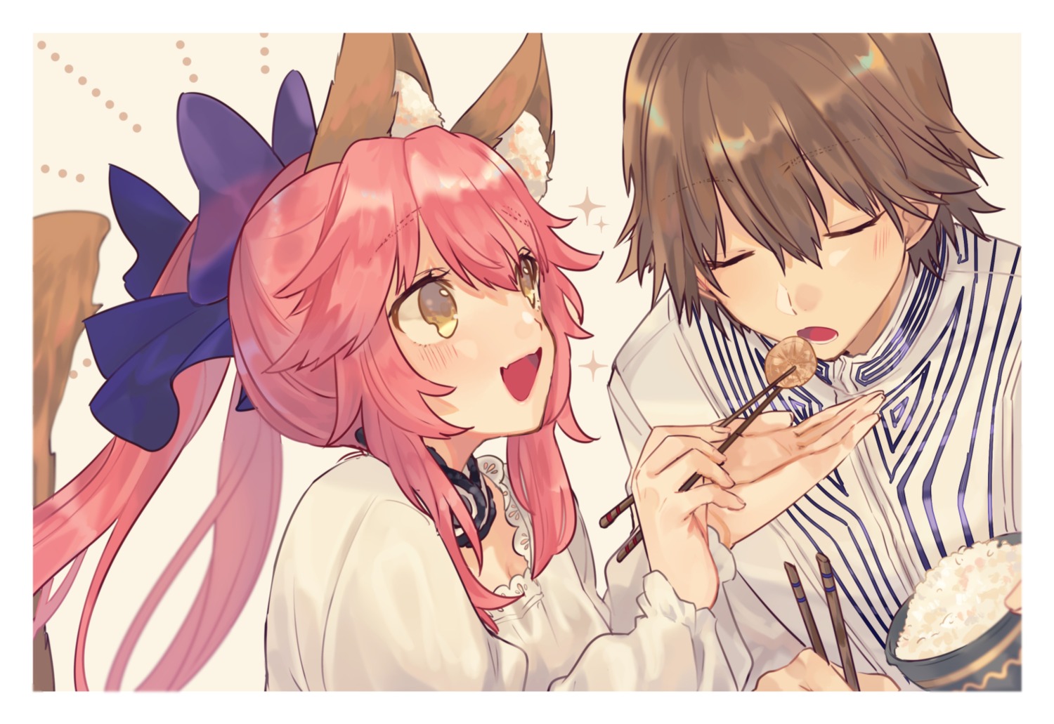 animal_ears, fate/extra, fate/stay_night, hino_hinako, kishinami_hakuno_(male), tamamo_no_mae