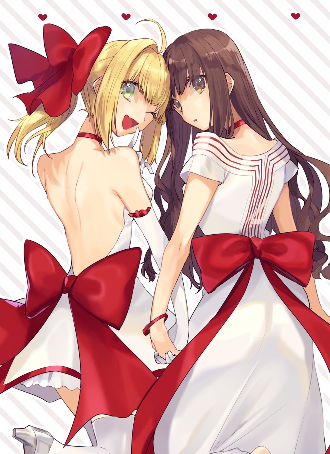 dress_shirt, fate/extella, fate/extra, fate/extra_ccc, fate/stay_night, heels, hino_hinako, kishinami_hakuno_(female)