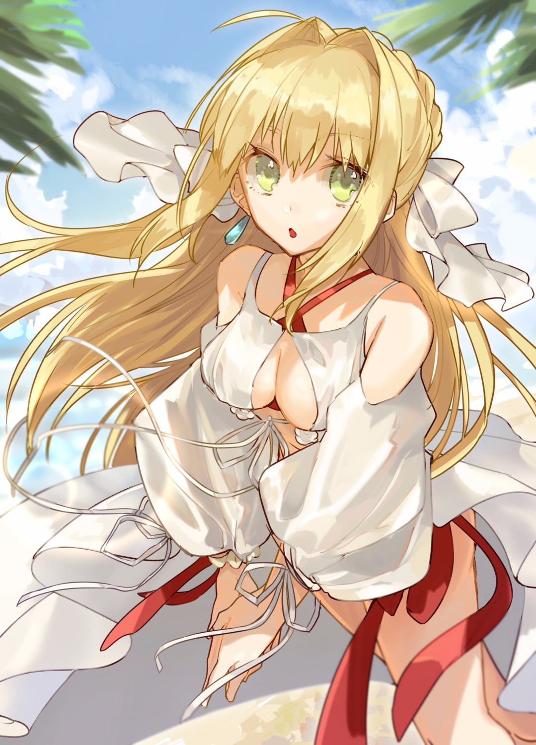 fate/grand_order, hino_hinako, nero_claudius_(fate), no_bra
