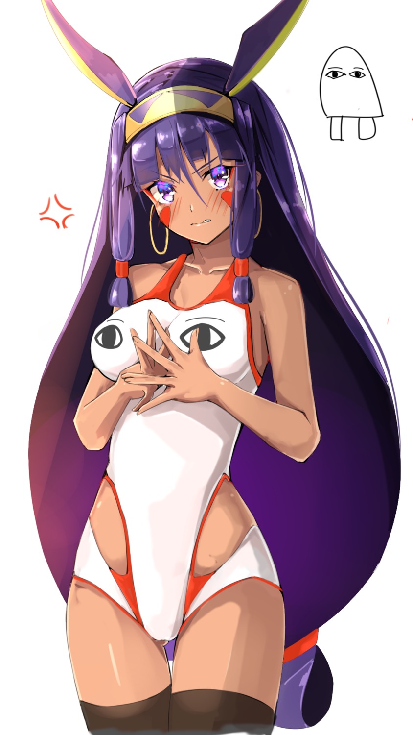 animal_ears, bunny_ears, fate/grand_order, nitocris_(fate), swimsuits, thighhighs, yutchin