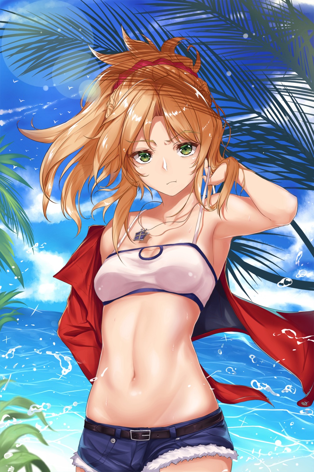 cleavage, fate/apocrypha, fate/stay_night, konata_(knt_banri), mordred_(fate), open_shirt
